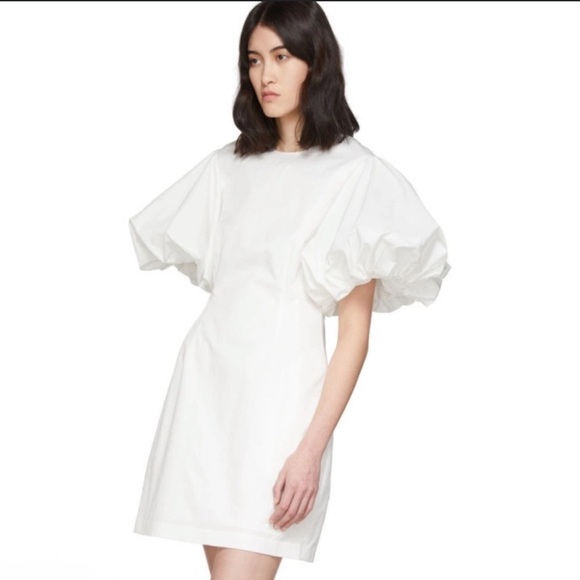 EDIT Dresses & Skirts - Edit White Balloon Sleeve Mini Dress Size